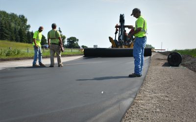 Non-woven Geotextile Fabric being installed